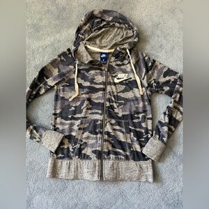 Nike Camo Full-Zip Lightweight Hoodie Small active gym running